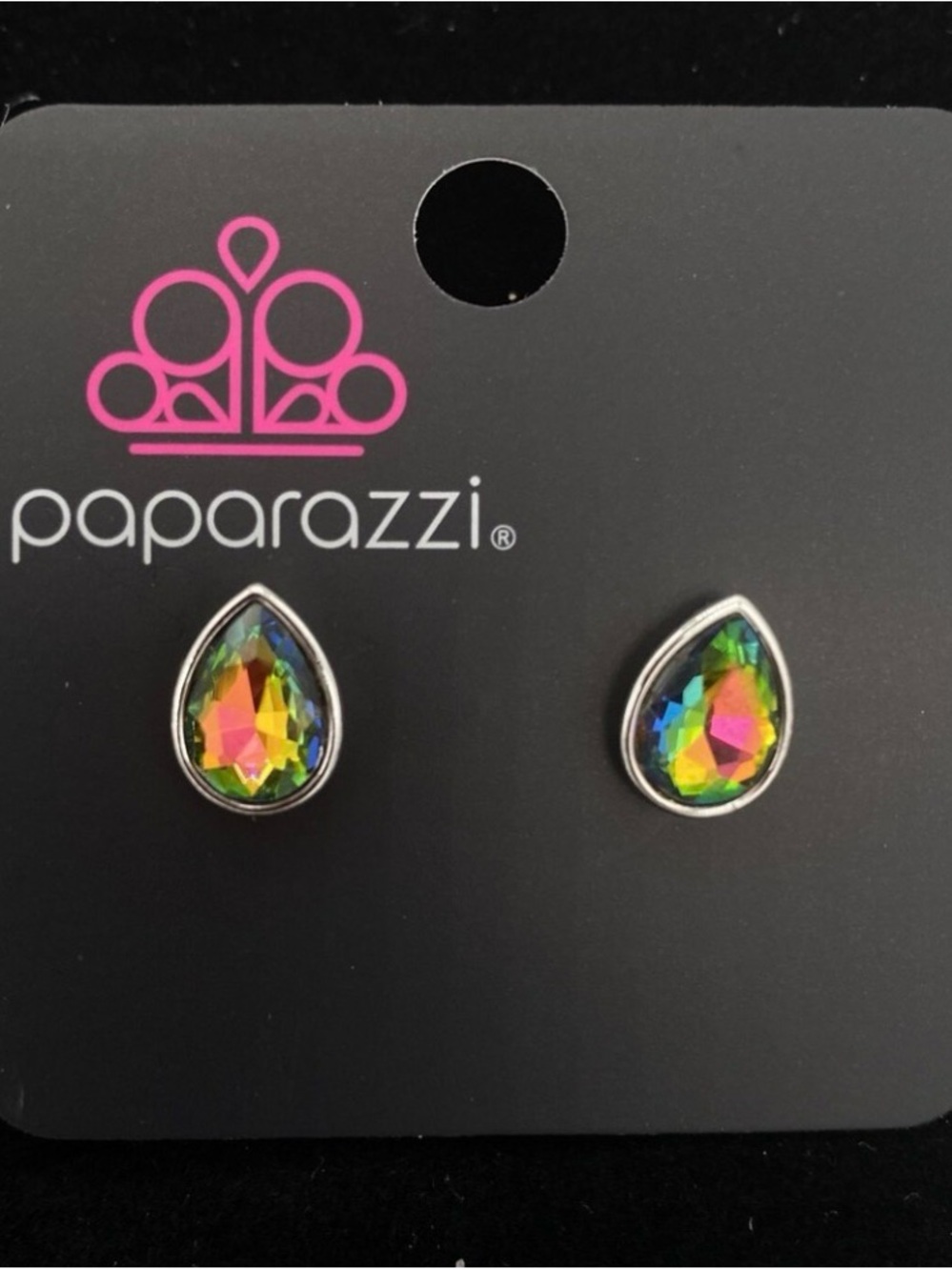 2 Pair Paparazzi Multicolor Teardrop Stud Earrings